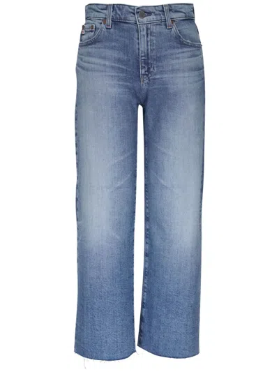 Ag High-rise Wide-leg Jeans In Blue