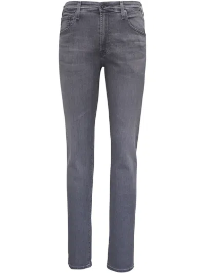 Ag Stretch-cotton Jeans In Gray