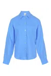 Ag Studio Blue Crashed Linen Shirt