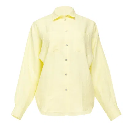 Ag Studio Lemon Yellow Linen Shirt