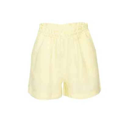 Ag Studio Lemon Yellow Linen Shorts