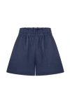 Ag Studio Navy Blue Linen Shorts