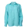 Ag Studio Neon Blue Linen Shirt