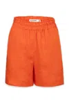 Ag Studio Neon Orange Linen Shorts