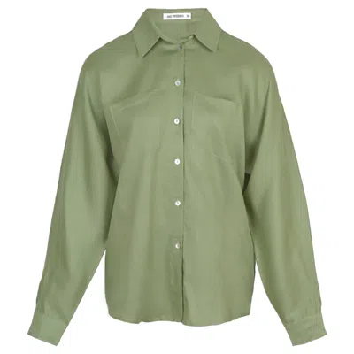Ag Studio Olive Linen Shirt