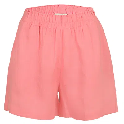 Ag Studio Pink Salmon Linen Shorts