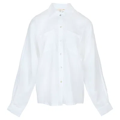 Ag Studio White Linen Shirt