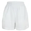 Ag Studio White Linen Shorts