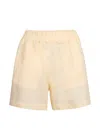 Ag Studio Yellow Melange Linen Shorts