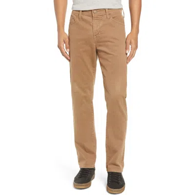 Ag Sud Print Slim Straight Leg Pants In Micro Geo Wheat