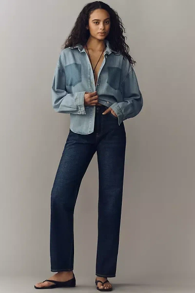 Ag Sydney High-rise Relaxed Straight Jeans In Blue