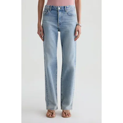 Ag Sydney High Waist Relaxed Straight Leg Jeans In Blue