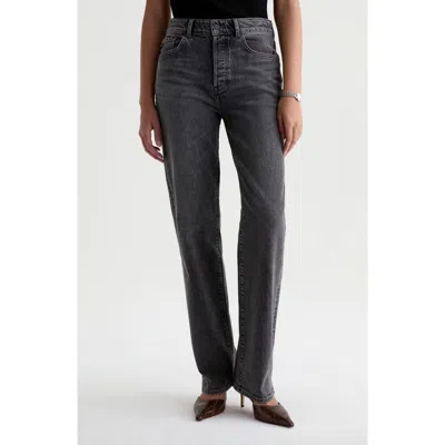 Ag Sydney High Waist Straight Leg Jeans In Black