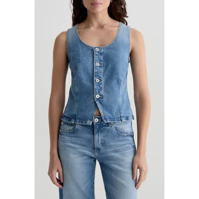 Ag Tean Denim Button-up Vest