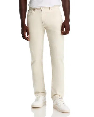 Ag Tellis 32 Slim Fit Cross Hatch Corduroy Jeans - Exclusive In White Cream