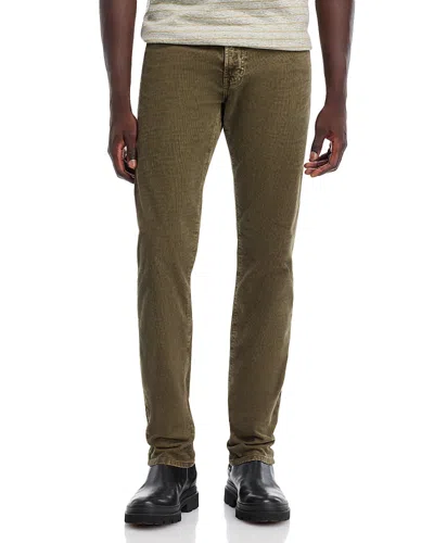 Ag Tellis 32 Slim Fit Cross Hatch Corduroy Pants - Exclusive In Green
