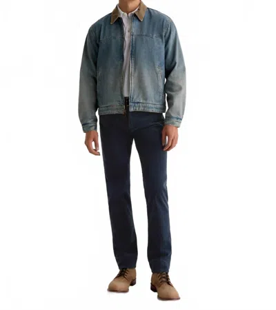 Ag Tellis Corduroy Modern Slim Pants In Midnight Chateau In Blue