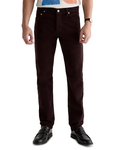 Ag Tellis Cotton Blend Modern Slim Fit Corduroy Pants In Burgundy