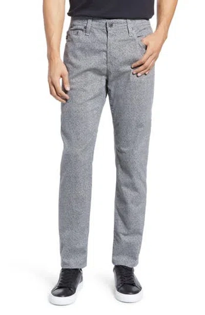 Ag Tellis Herringbone Slim Fit Pants In Gray