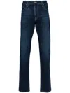 Ag Tellis Logo-patch Straight-leg Jeans In Blue