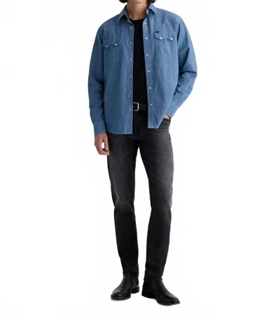 Ag Tellis Mid-rise Slim Jeans In Black