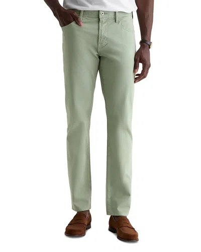 Ag Tellis Slim Fit 34 Twill Pants In Faded Moss In Green