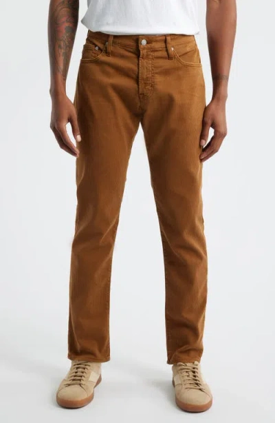 Ag Tellis Slim Fit Corduroy Pants In Brown