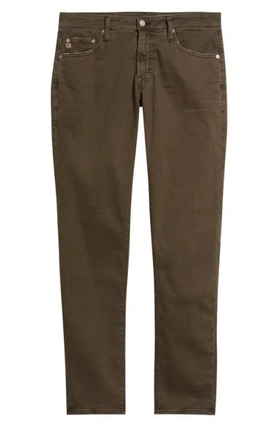 Ag Tellis Slim Fit Corduroy Pants In Green