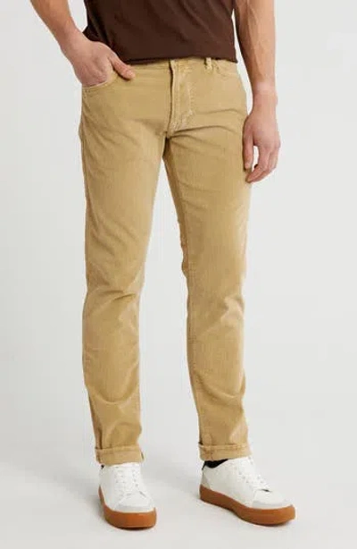 Ag Tellis Slim Fit Corduroy Pants In Sulfur Vinte Khaki