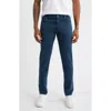 Ag Everett Sueded Stretch Sateen Slim Straight Leg Pants In Blue