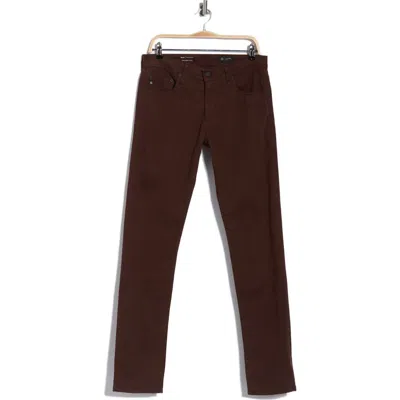 Ag Tellis Stretch Sateen Modern Slim Pants In Brown