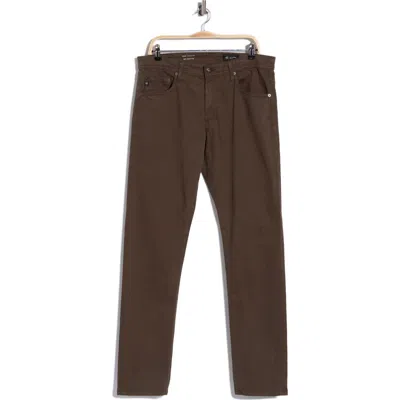 Ag Tellis Stretch Sateen Modern Slim Pants In Brown