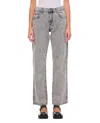 Ag Tenerife Low Rise Straight Denim Pants In Grey