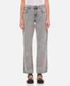 Ag Tenerife Low Rise Straight Denim Pants In Grey