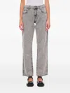 Ag Tenerife Low-rise Straight-leg Jeans In Grey