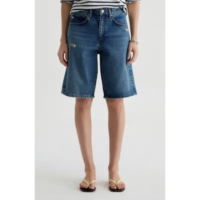 Ag Thalia Denim Bermuda Shorts In Multi