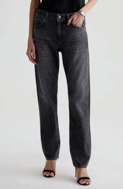 Ag The Boyfriend High Waist Straight Leg Jeans In Black