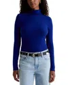 Ag The Chels Long Sleeve Ribbed Turtleneck In Blue