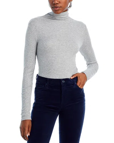 Ag The Chels Long Sleeve Ribbed Turtleneck In Gray