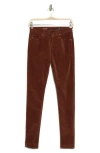 Ag The Farrah High Waist Velvet Jeans In Dark Walnut