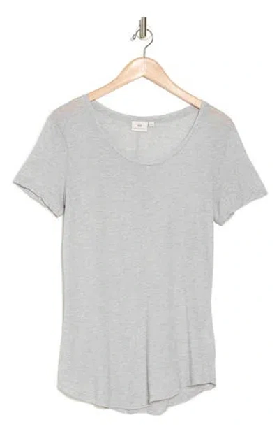 Ag The Jade Cotton & Cashmere Tee In Heather Grey