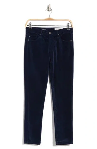 Ag The Stevie Ankle Crop Corduroy Pants In Blue Night