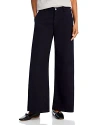 Ag Twill Tailored Fit Wide Leg Pants In Super Black