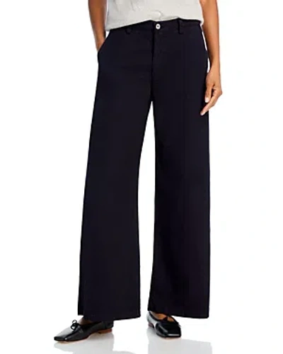 Ag Twill Tailored Fit Wide Leg Pants In Super Black