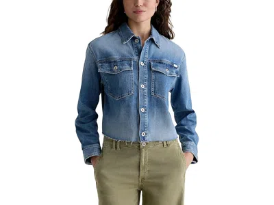 Ag Valleta Utility Shirt Jacket In Abyss In Black