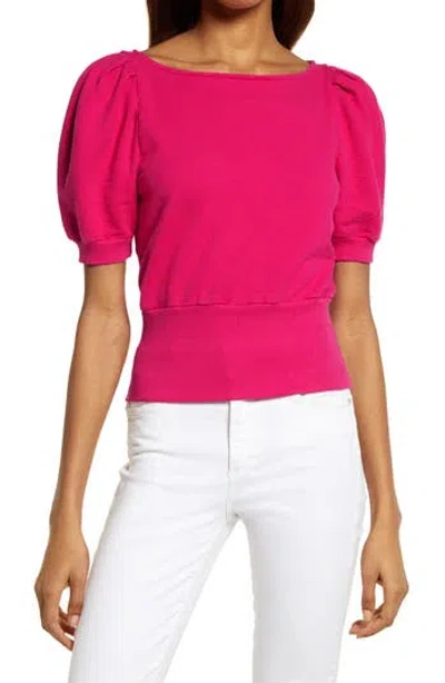 Ag Walker Puff Sleeve Top In Pink