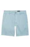 Ag Wanderer 8.5-inch Stretch Cotton Chino Shorts In Blue