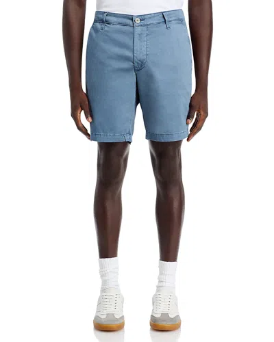 Ag Wanderer 8.5 Stretch Cotton Shorts In Sulfur Midnight Blue