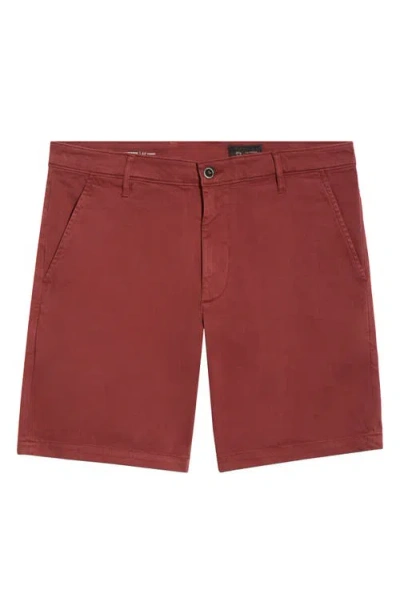 Ag Wanderer 8.5-inch Stretch Cotton Chino Shorts In Burgundy