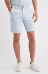 Ag Wanderer 8.5-inch Stretch Cotton Chino Shorts In Blue